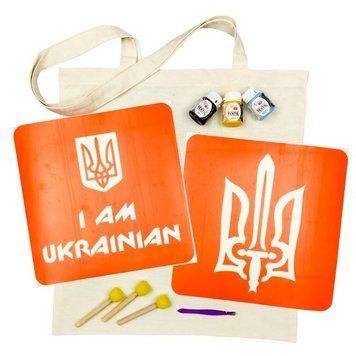 Набір для творчості "Екосумка бязь I Am Ukrainian, Тризуб" bag-b-n064-n059 bag-b-n064-n059 фото