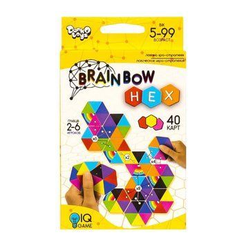 Розважальна карткова гра "Brainbow HEX" G-BRH-01-01, 40 карт G-BRH-01-01 фото
