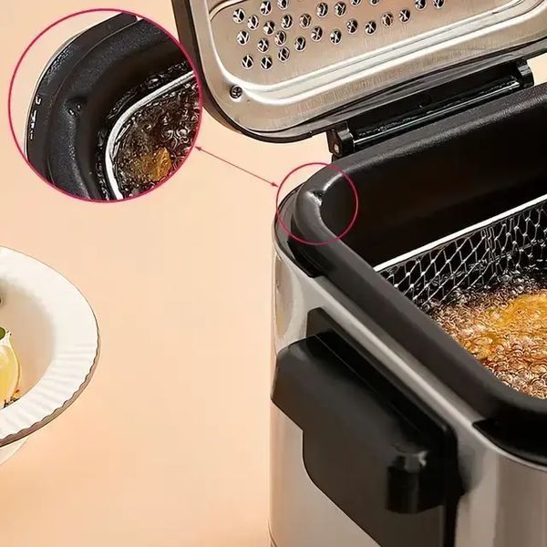 Фритюрница для дома на 1,5л Crownberg CB 5542, 1200 Вт для картошки фри, нагетсов Fryer5542 фото