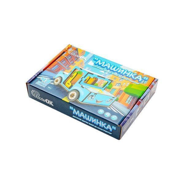 Дитячий дерев'яний 3D конструктор "Машинка" Puz-00930, 43 деталі Puz-00930 фото