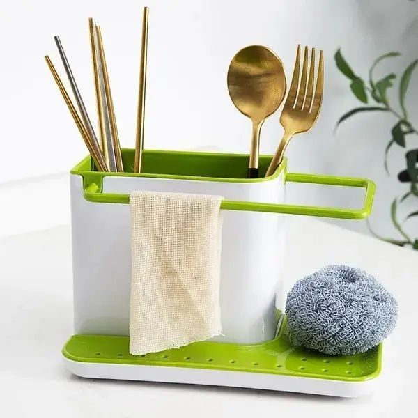 Універсальний органайзер для кухні на раковину 3 в 1 DAILY USE, для щіток, губок, мила та рушників pr25631456 фото
