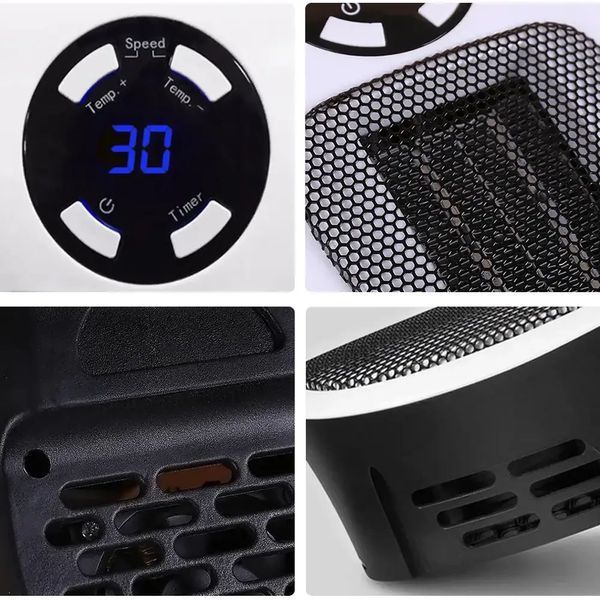 Портативний обігрівач 500W, Portable Heater з дисплеєм / Настінний електрообігрівач G9305 фото