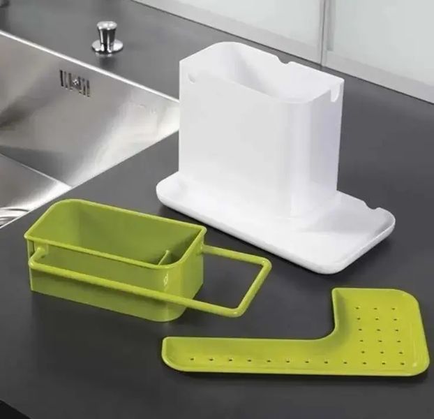 Універсальний органайзер для кухні на раковину 3 в 1 DAILY USE, для щіток, губок, мила та рушників pr25631456 фото