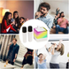 Портативна Bluetooth колонка K18 з LED підсвічуванням 2 мікрофони білий G6322 фото 2