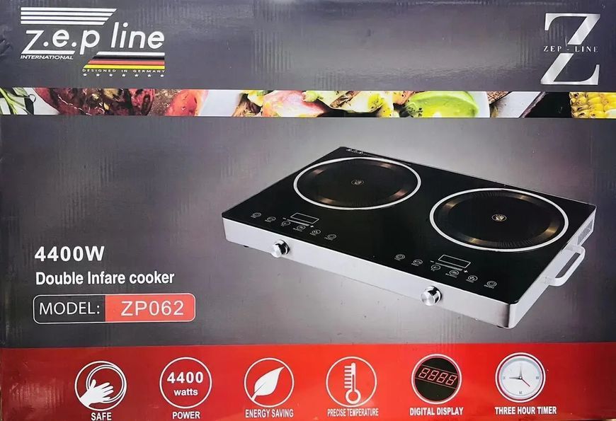 Інфрачервона двоконфоркова електроплита Zepline ZP-062 ZP-062 фото