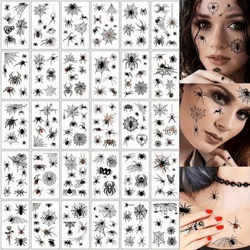Набір дитячих тимчасових тату "Halloween black" tatto-halloween-black-set-30 tatto-halloween-black-set фото