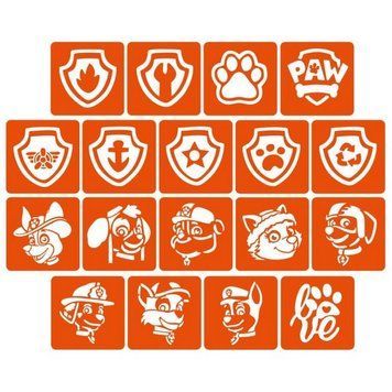 Набір трафаретів для біо-тату "Щенячий патруль" paw-patrul_5x5_18_1 paw-patrul_5x5_18_1 фото