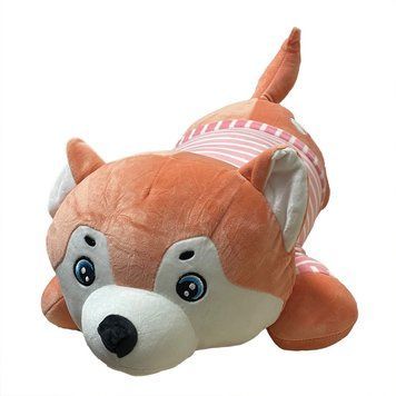 Дитяча м'яка іграшка "Собачка" L1124(Peach) іграшка з пледом, розмір 60 см L1124(Peach) фото