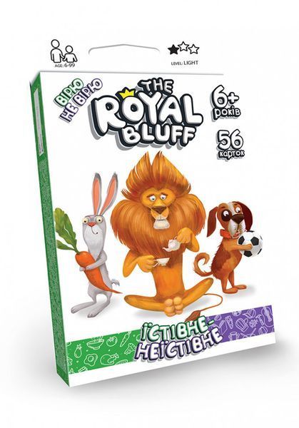 Дитяча карткова гра "The ROYAL BLUFF їстівне-неїстівне" RBL-02-01U укр. мовою RBL-02-01U фото