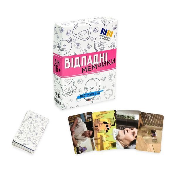 Настільна гра "Відпадні мемчики" 30630 гральні картки 110 штук, інструкція 30630 фото