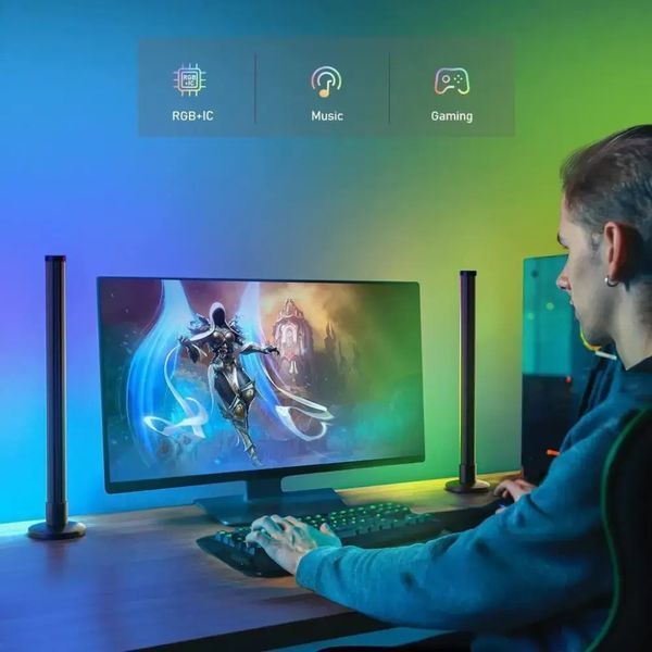 Світлодіодні панелі 25 см 2шт RGB з APP Smart від USB та пультом 509476 фото