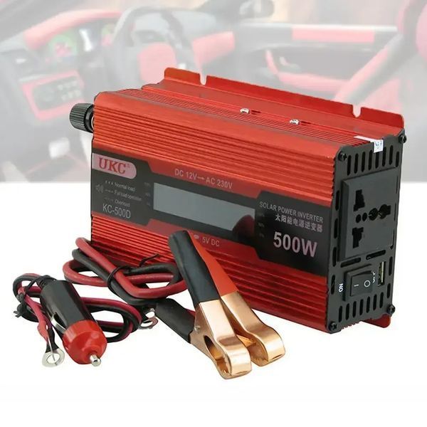 Перетворювач AC/DC KC-500D 500W+lcd, Інвертор у машину sp3738 фото