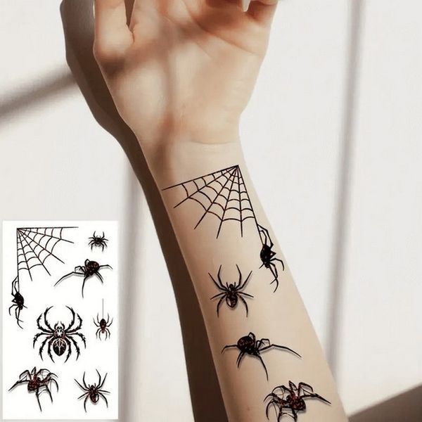 Набір дитячих тимчасових тату "Halloween black" tatto-halloween-black-set-30 tatto-halloween-black-set фото