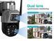 Вулична камера відеоспостереження з двома лінзами 4G, HM-V35-4G sim / Поворотна камера спостереження під сім-карту G6490 фото 4