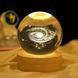 Світлодіодна кришталева куля, декоративна універсальна 3D нічниця, кришталева куля "Сонячна система" Jam11414/3 фото 4