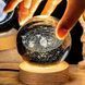 Світлодіодна кришталева куля, декоративна універсальна 3D нічниця, кришталева куля "Сонячна система" Jam11414/3 фото 5