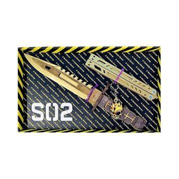 Набір ножів сувенірних дерев'яних SO-2 "МЕТЕЛЬ LEGASY & M-9 BAYONET GOLD" SO2-2-B SO2-2-B фото