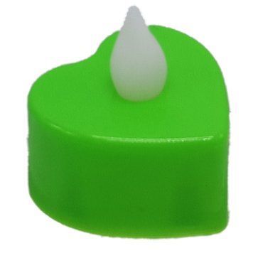 Декоративна свічка "Серце" CX-19 LED, 3см Зелений CX-19(Green) фото