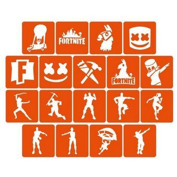 Набір трафаретів для біо-тату "Fortnite" Fortnite_5x5_18_1 Fortnite_5x5_18_1 фото