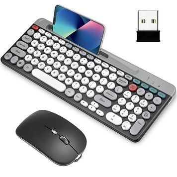 Клавіатура з мишкою бездротова +BT ZYG 806 / Комплект 2в1 клавіатура+мишка / Bluetooth клавіатура з підставкою для телефону sp9211 фото