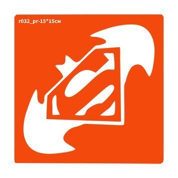 Трафарет для біо-тату Бетмен v Супермен r032_pr-15*15см, розмір 15х15см r032_pr-15*15см фото