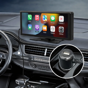 Універсальний сенсорний дисплей 10 дюймів з камерою CarPlay та Android Auto G6693 фото