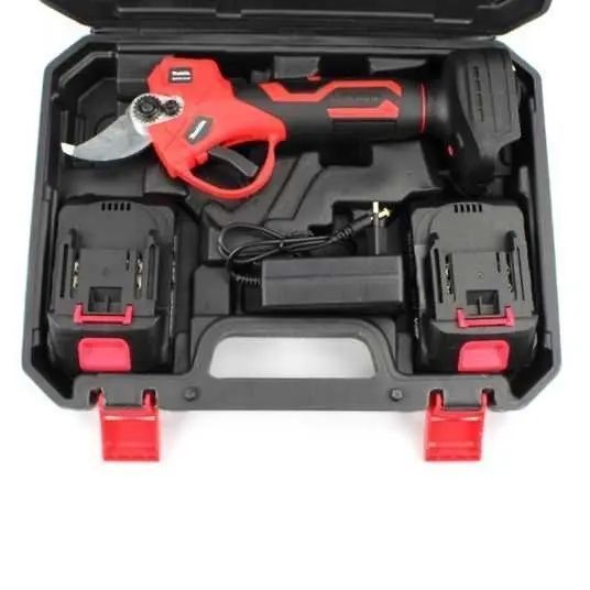 Акумуляторний секатор (24V, 5AH), АКБ секатор електричні садові ножиці червоний AZ-1137 фото