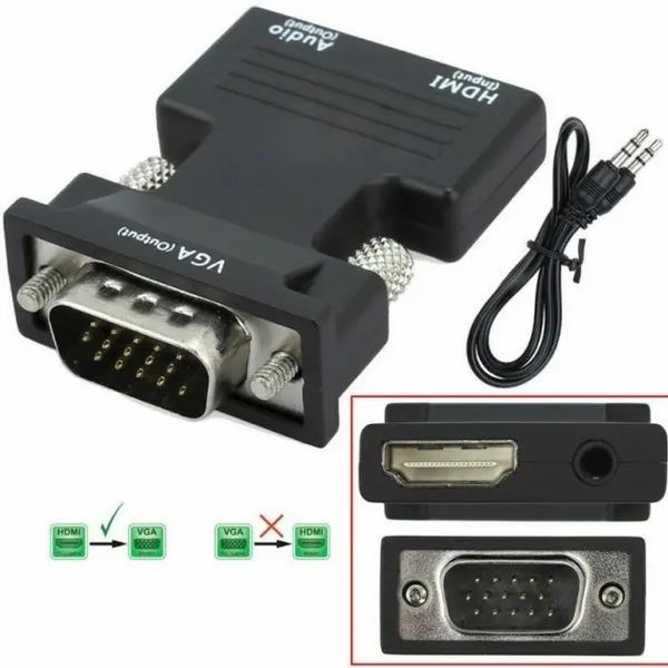 Конвертер з HDMI на VGA OUT Black sp54100 фото
