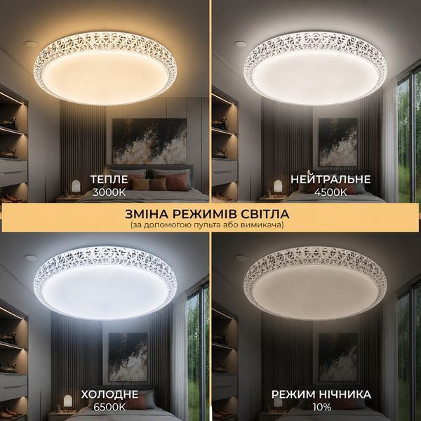 Світильник X-598 50Вт / Світлодіодна люстра коло з пультом 50х8х50 см Jam4865 фото
