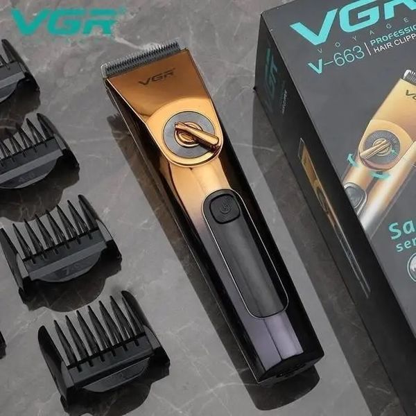 Машинка для стрижки волосся для чоловіків VGR V-663 Змінні насадки sp9727 фото