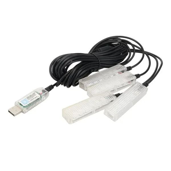 Автомобільна RGB-підсвітка салону з підтримкою програми 4 шт USB LONG124 фото
