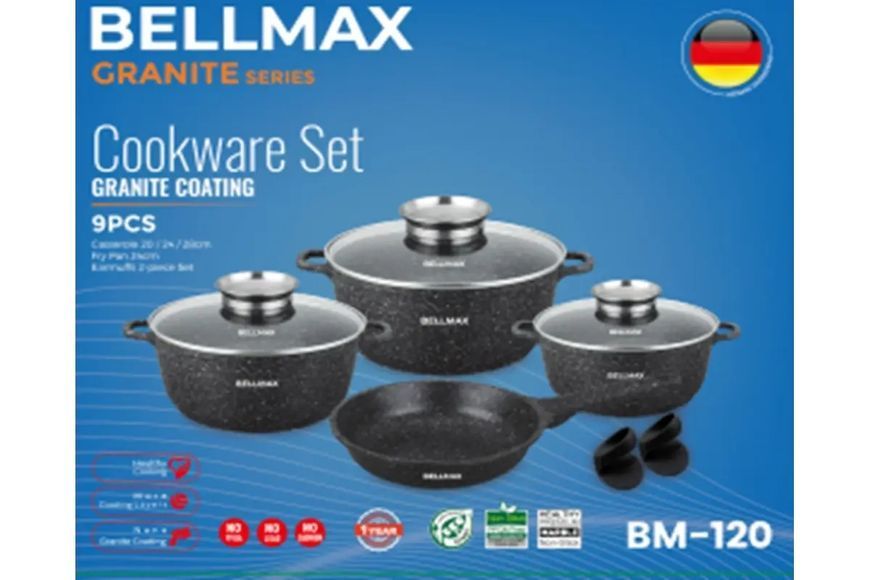 Набір посуду 9 предметів Bellmax Cookware Set BM-120 2128233 фото