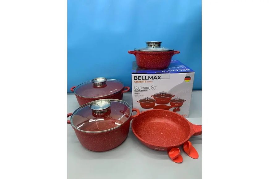 Набір посуду 9 предметів Bellmax Cookware Set BM-120 2128233 фото