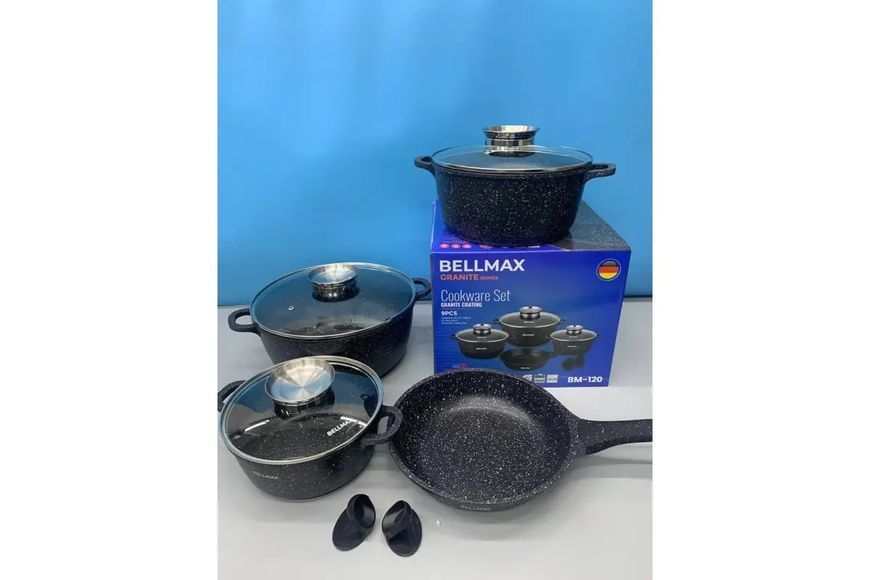Набір посуду 9 предметів Bellmax Cookware Set BM-120 2128233 фото