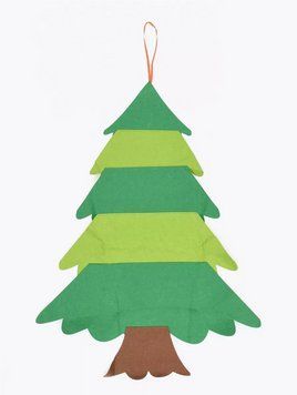 Дитяча Різдвяна ялинка з фетру Без іграшок Chrismas Free ялинка на стіну 95x70 см FETR260 фото
