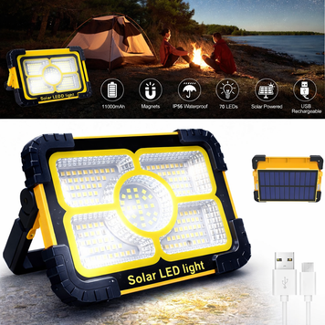 Ліхтар акумуляторний 30W, 3600mAh, Working Lamp JN-882 / Прожектор світлодіодний / Лампа на сонячній панелі SJN-882 фото