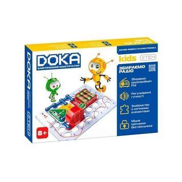 Конструктор електронний "ЗБИРАЄМО РАДІО" DOKA D70703 музика та світло D70703 фото