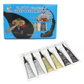 Набір фарб для скла та кераміки DSCN0672, 12 мл 6 шт DSCN0672 фото