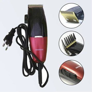 Машинка для стрижки Geemy GM 807 + 4 насадки / Професійна машинка для стрижки мережева волосся sp7456 фото