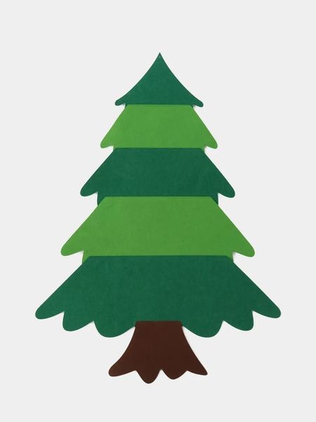 Дитяча Різдвяна ялинка з фетру Без іграшок Chrismas Free ялинка на стіну 95x70 см FETR260 фото