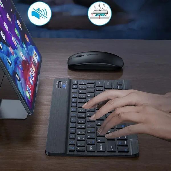 Клавіатура для планшета / Бездротова Bluetooth клавіатура з мишкою BT Combo / Набір 2в1 клавіатура + мишка sp9212-50 фото