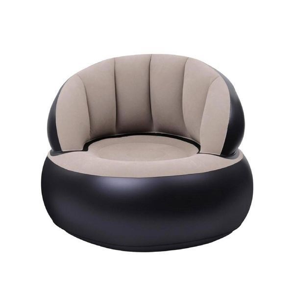 Надувне крісло AIR SOFA / Надувне велюрове крісло 80&times;80&times;67см Бежевий G6827/1 фото