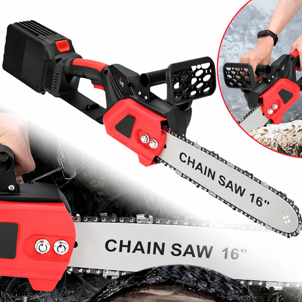 Акумуляторна ланцюгова пилка Electric SAW 16 дюймів у валізі + 2 акумулятори RED G6586 фото
