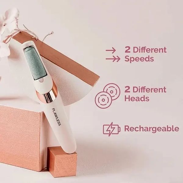 Електрична пилка для ніг Flawless Pedi пемза для педикюру з USB-зарядкою для домашнього використання PEDI120 фото