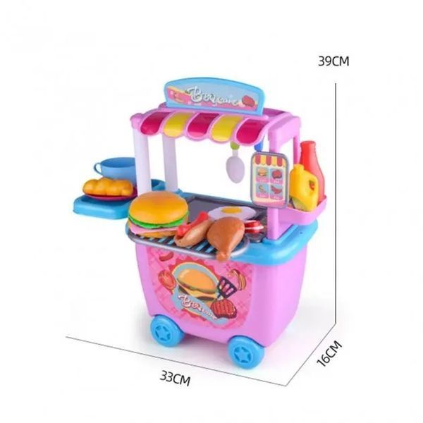 Дитячий ігровий набір HAPPY CHEF (закусочна з візком) jv52639874 фото