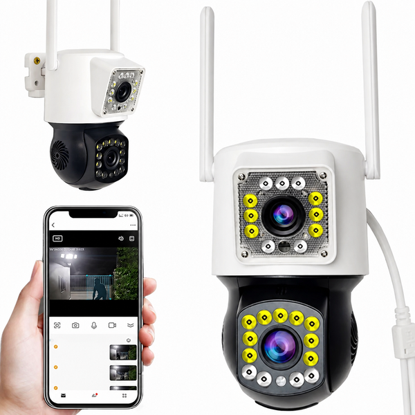 Вулична камера відеоспостереження з 2 об'єктивами WiFi, 4MP V360 Pro VENV36015A фото