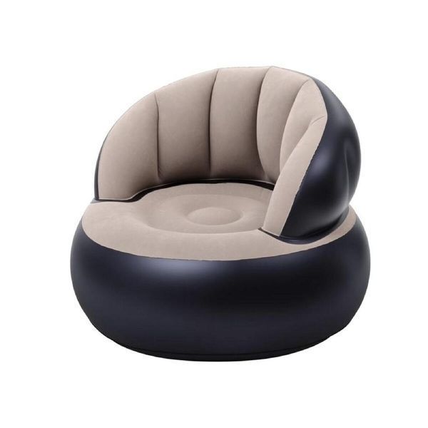 Надувне крісло AIR SOFA / Надувне велюрове крісло 80&times;80&times;67см Бежевий G6827/1 фото