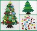 Дитяча Різдвяна ялинка з фетру Без іграшок Chrismas Free ялинка на стіну 95x70 см FETR260 фото 3