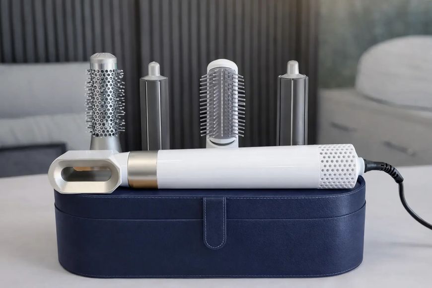 Стайлер Hot Air Styler 5в1 для укладання волос, 1000 Вт, 5 насадок, з кейсом Білий J5975 фото