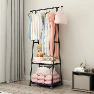 Універсальна міцна підлогова пересувна стійка вішалка для одягу Coat Rack pr220033214 фото